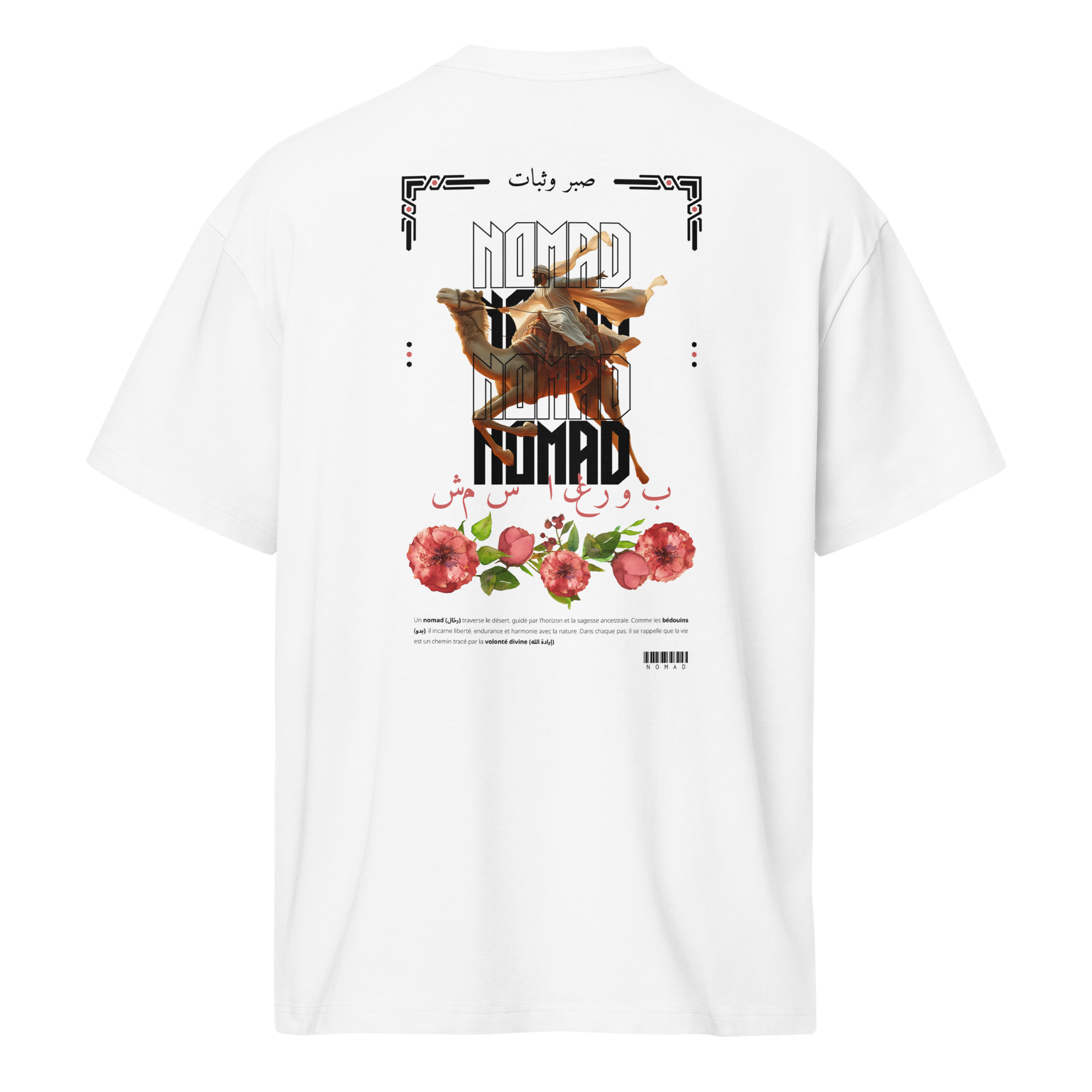 Nomad shirt back view white color